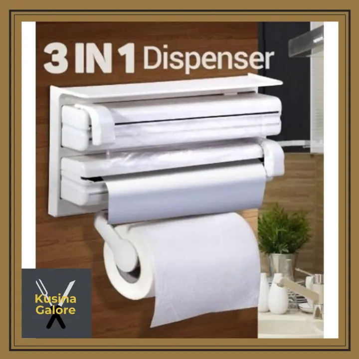 New Arrival Triple Roll Paper Dispenser Cling Film Tin Foil Towel