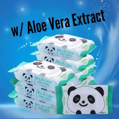 kokepope Organic Baby Wipes 80 pulls per pack ( panda )