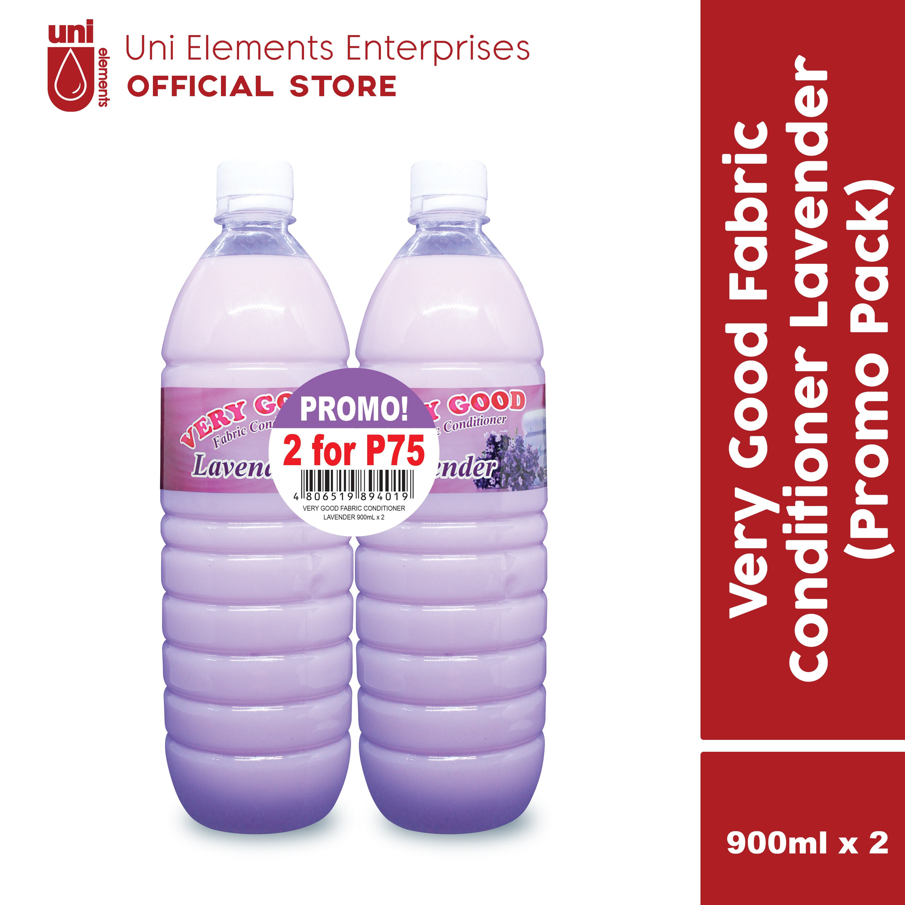 Very Good Fabric Conditioner Lavender (Promo Pack) 900ml x2 Lazada PH