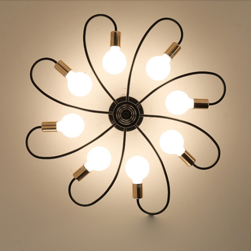 American wrought iron LED Ceiling Lights living room modern E27 ceiling