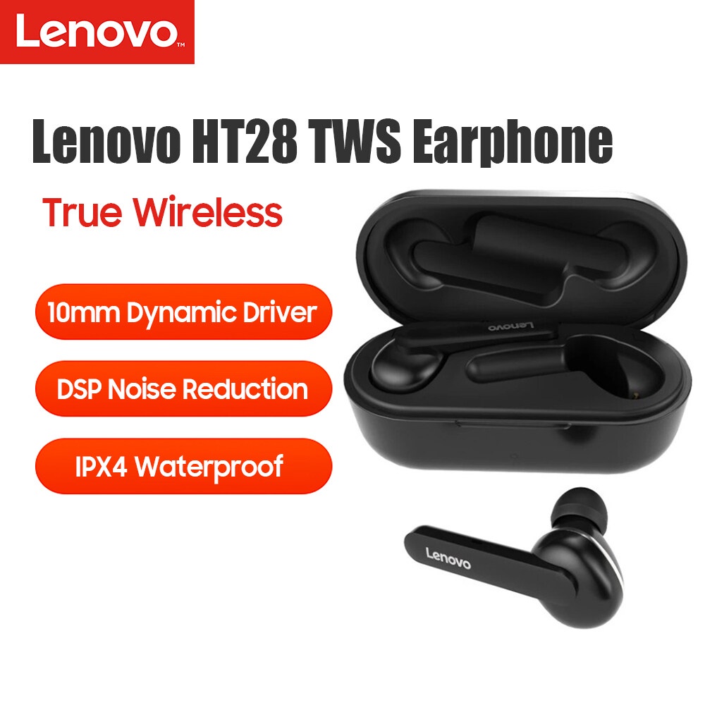 Lenovo HT28 True Wireless Stereo Earbuds Black Lazada PH