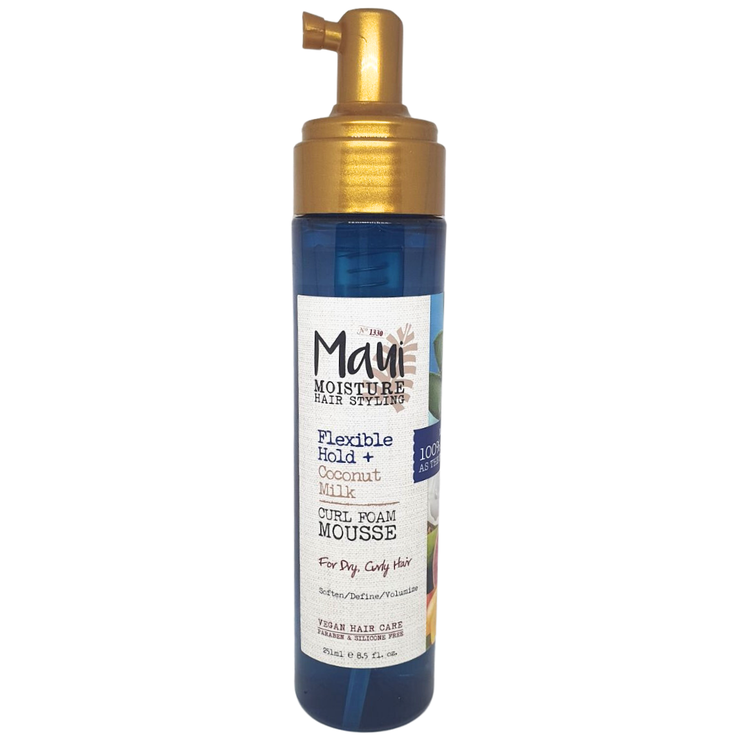 Maui Moisture Hair Styling Flexible Hold + Coconut Milk Curl Foam ...