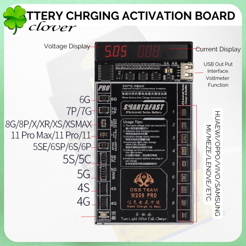 Clover W209 PRO Battery Charging Activation Board W209 Pro Mobile Phone