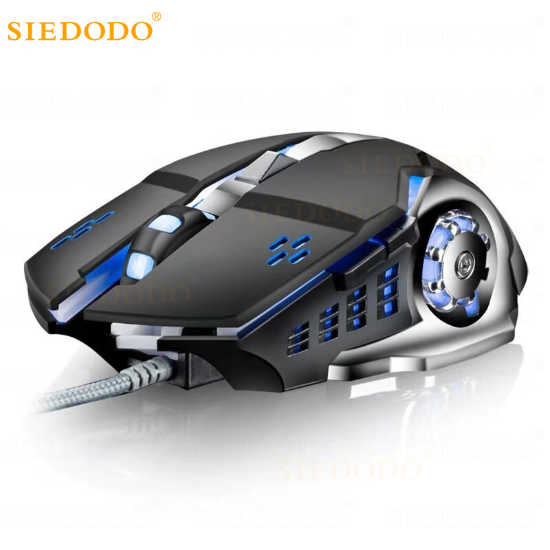 Siedodo Mouse For Laptop Computer Mice Combos Luminous Wired Mouse