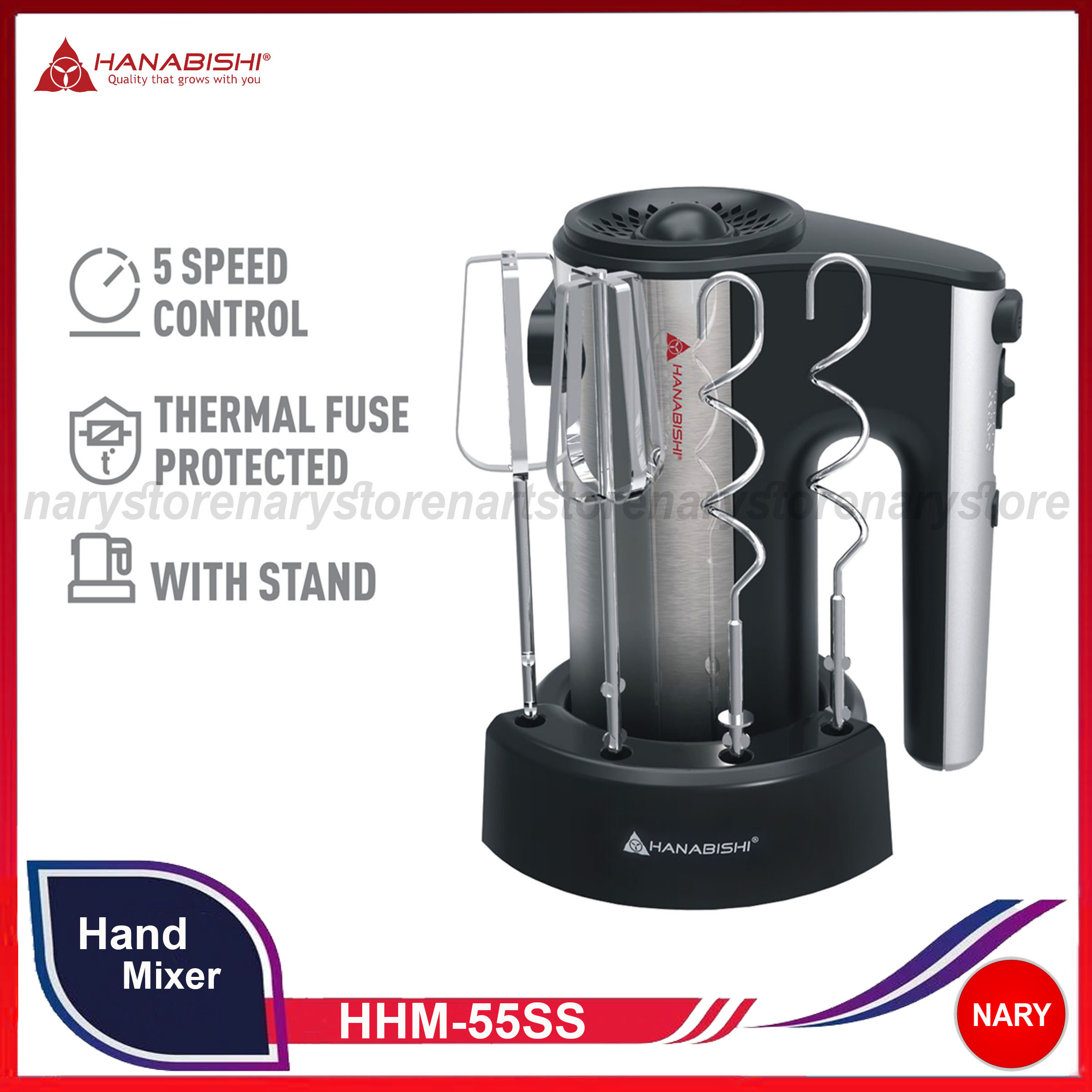 HANABISHI HAND MIXER HHM55SS Lazada PH
