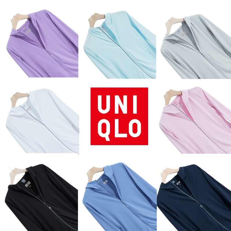 Uniqlo AIRism Women UPF50+ Jakcet Hooded Windbreaker Outdoors Anti-Uv  Instant Thin Mesh Women's Sun Protection In Summer Coat