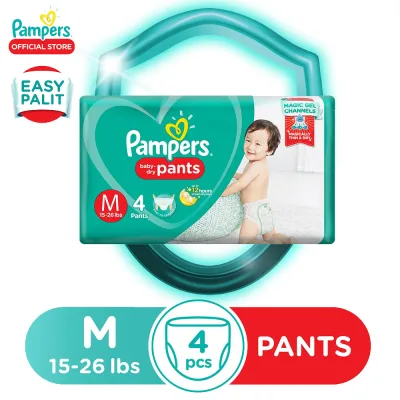 Pampers Baby Dry Diaper Pants Medium 4 x 1 pack (4 diapers)