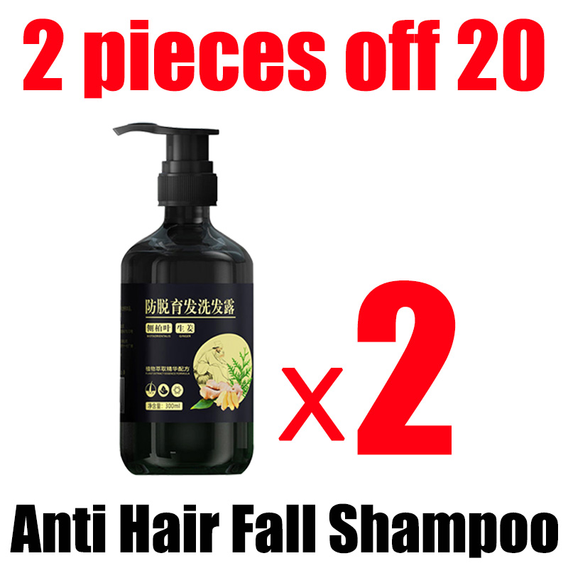 ZHENXIU Ginger Hair Growth Shampoo 300ml Anti Hair Fall Shampoo Repair