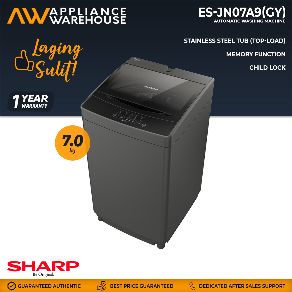 Sharp ESJN07A9(GY) 7.0Kg. Fully Automatic Top Load Washing Machine