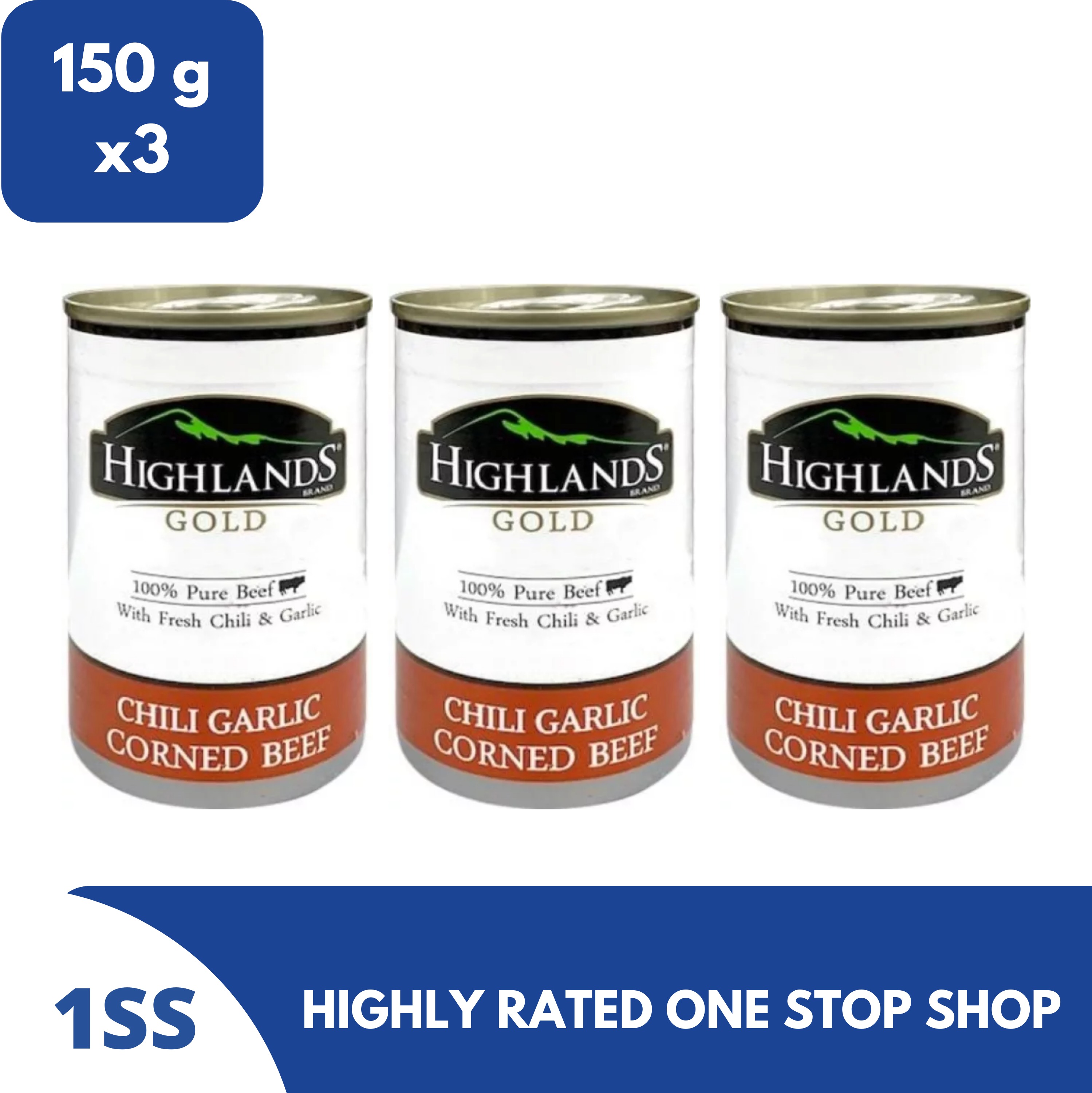 Highlands Gold Chili Corned Beef, 150g set of 3 Lazada PH