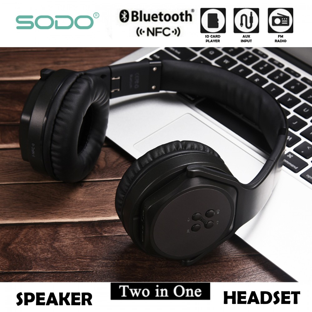 Sodo MH3 Bluetooth 2 IN 1 Headphone 