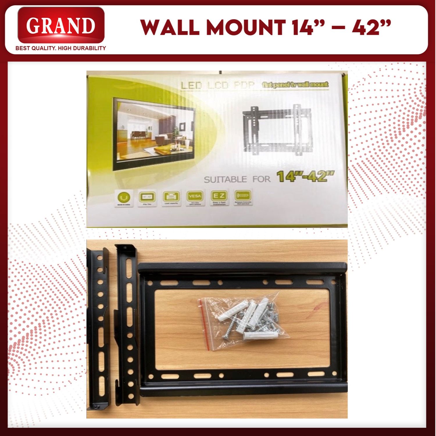 Grand Wall Mount 14"42" Tv Wall Mount Lazada PH