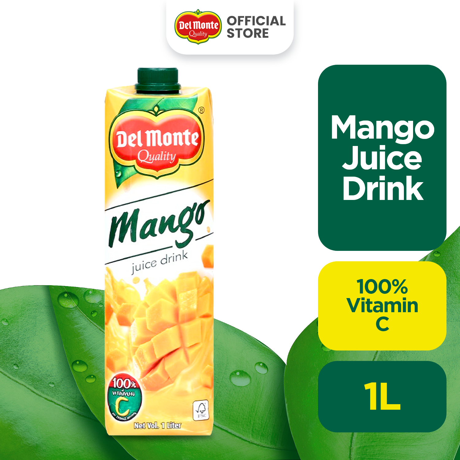 DEL MONTE Mango Juice Drink with All-natural Sweetness - 1L Tetra ...