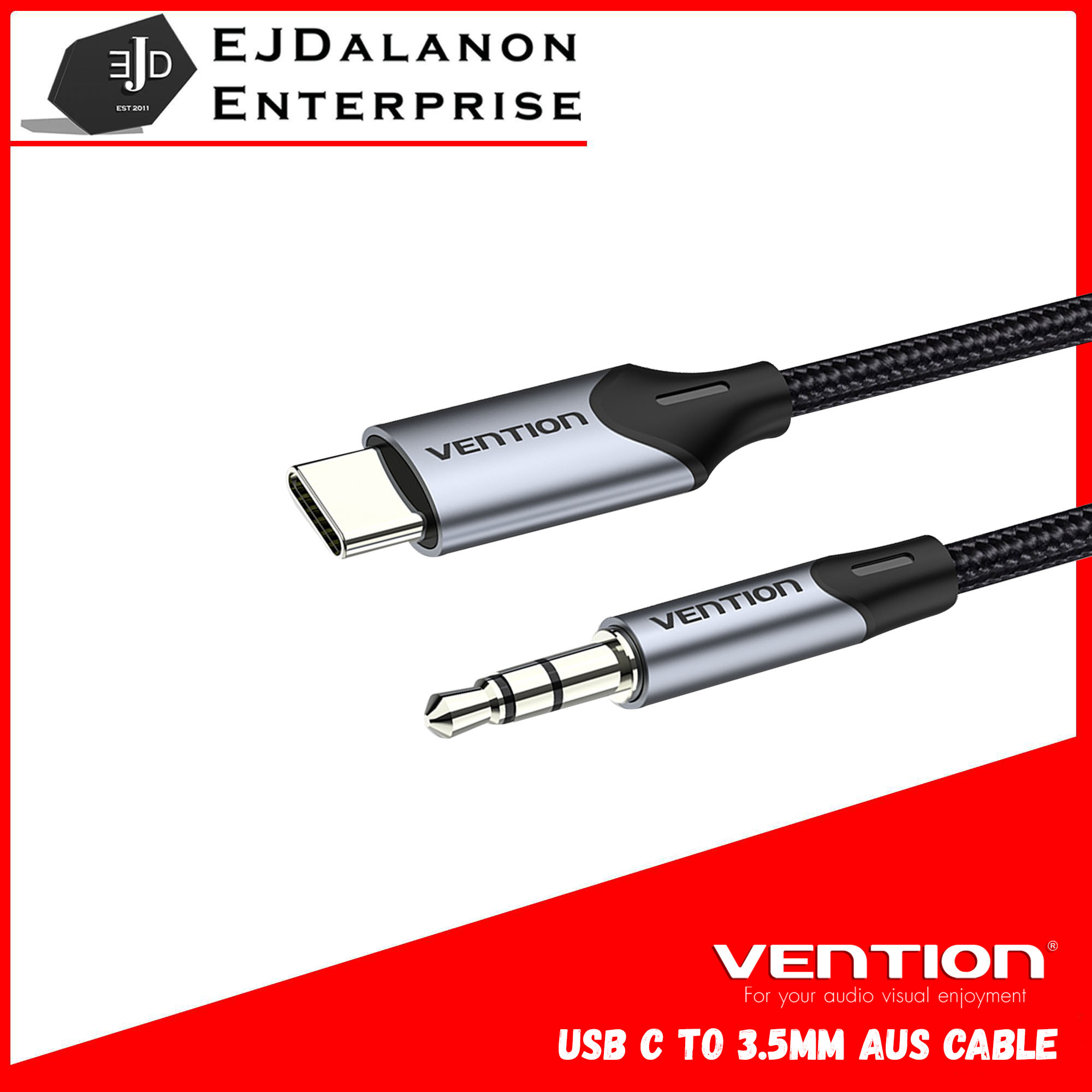 Vention USB C to 3.5mm Aux Cable Car music & navigation Compatible