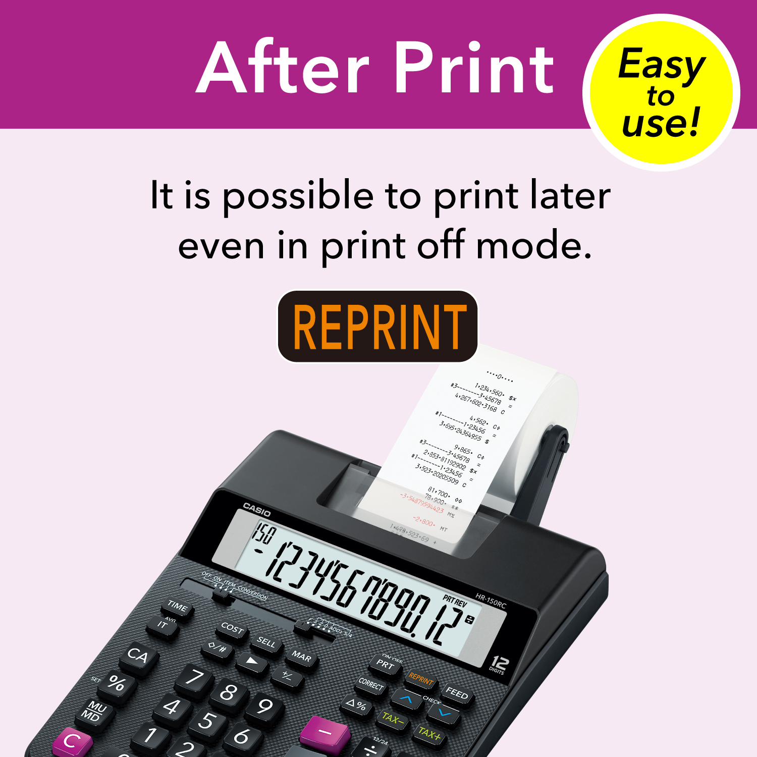 CASIO HR150RC PRINTING CALCULATOR w/ FREE Adaptor + 4pcs roll paper |  Lazada PH