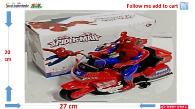 GSM. Motor spider men Sound and light battery operated toys for kids