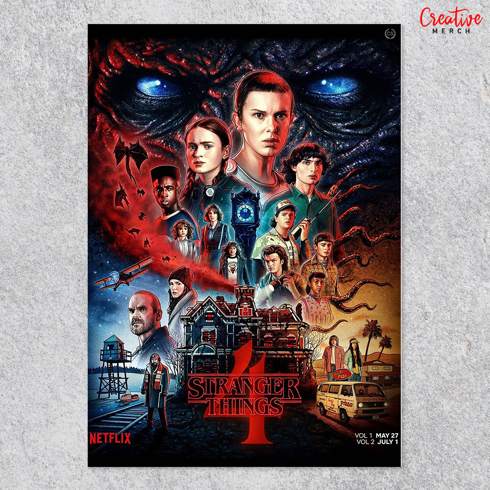 Stranger Things Season 5 The Final Season Netflix A4 Poster Art