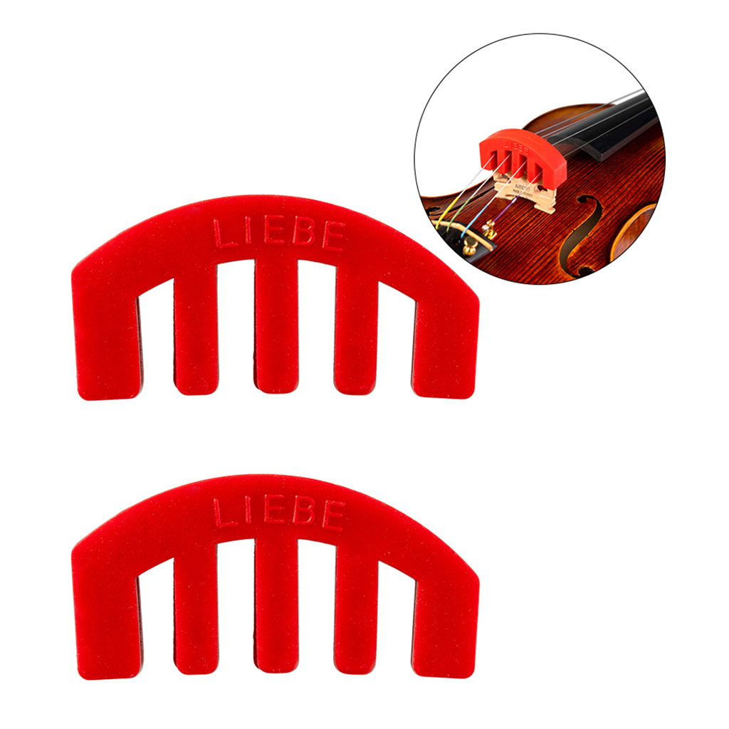 Baoblaze 2 Pack Universal Violin Mute Silencer For String Instrument Accessories