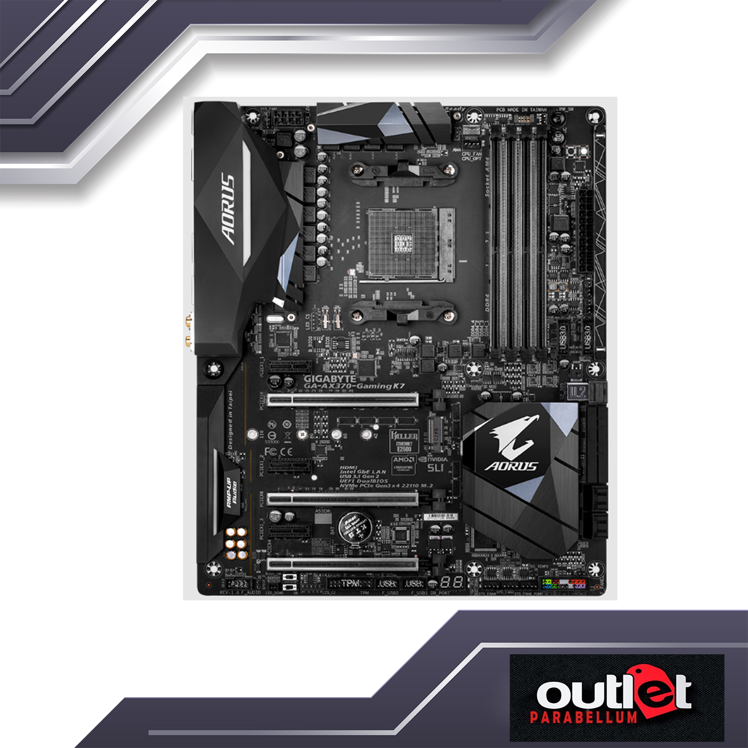 Motherboard Gigabyte Aorus Gaming K7 REFURBISHED GA-AX370-GAMING