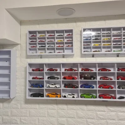 Diecast display case cabinet 20 slots for hotwheels 1:64 scale