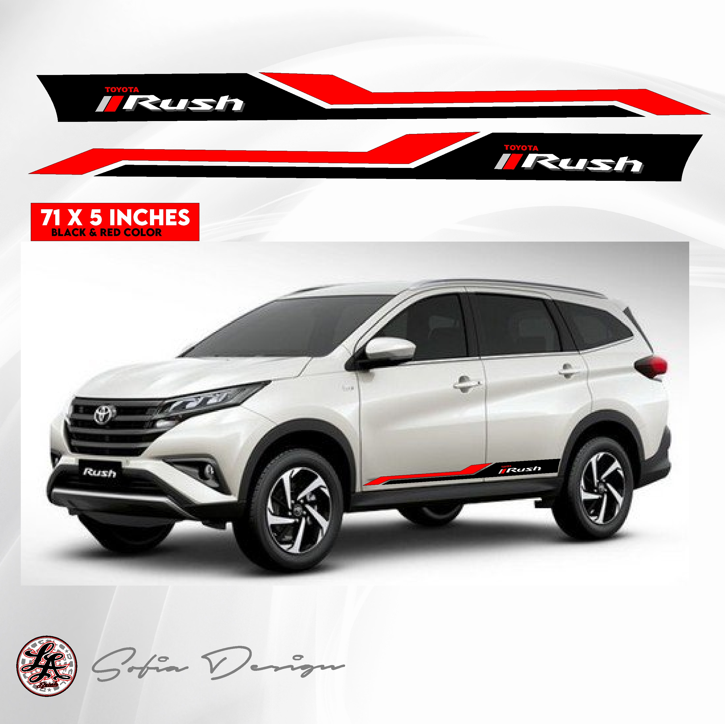 TOYOTA RUSH BODY STICKER / MACHINE CUT VINYL STICKER Lazada PH
