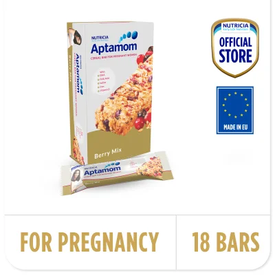 Nutricia Aptamom Prenatal Cereal Bar - Berry Mix with DHA (18 Bars)
