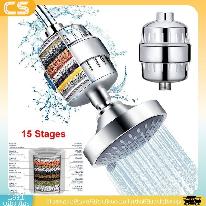 【15】Stages Shower Water Filter Remove Chlorine Heavy Metals Filtered
