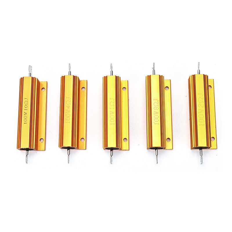 2pcs 20 Ohm 100W Aluminum Wirewound Resistors – Metal Case, Chassis Mount