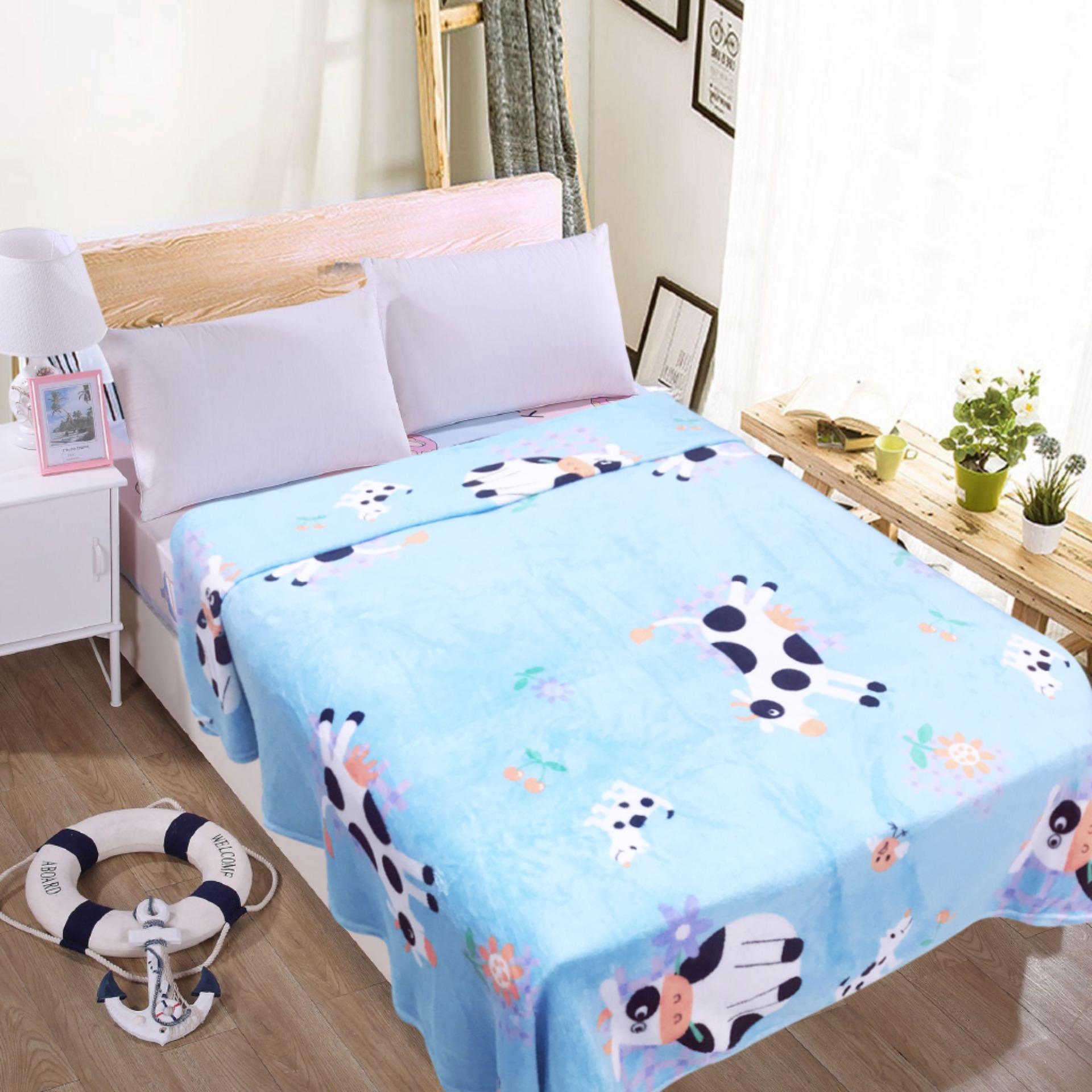 Bedroom Soft Warm Solid Micro Plush Fleece Blanket Throw Rug Sofa Bedding Mat US 