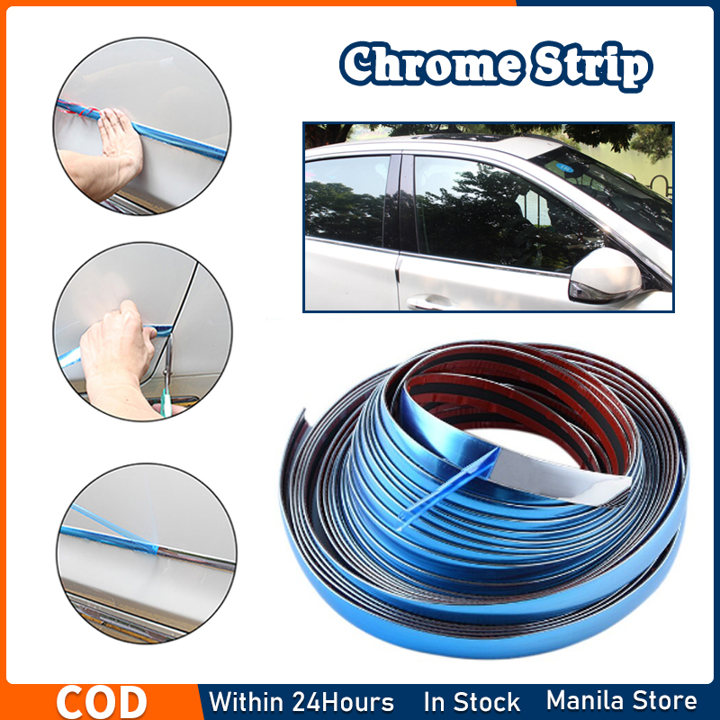 3m Automotive Chrome Moulding Trim 10mm Wide Body Side Trim Strip Car ...