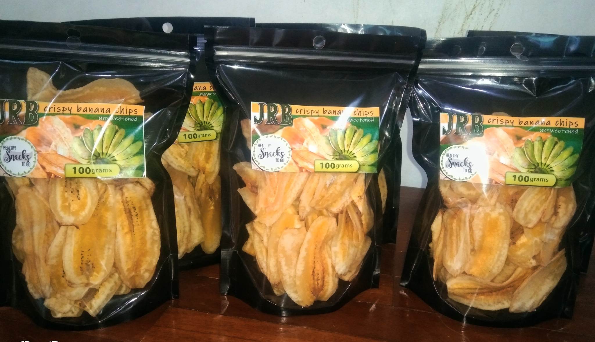 JRB's CRISPY BANANA CHIPS/ UNSWEETENED Natural Banana Taste /HEALTHY