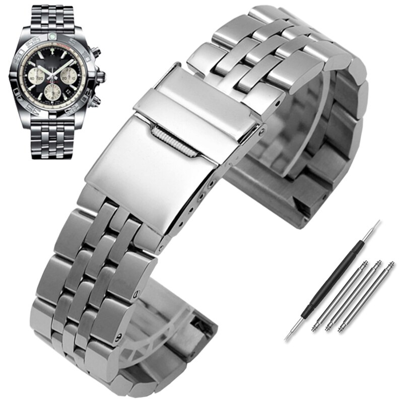Armband voor Breitling Avenger Navitimer Superocean 22 of 24 mm - roestvrij staal - België Armband voor Breitling Avenger Navitimer Superocean 22 of 24 mm - roestvrij staal - België