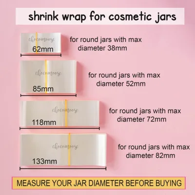 Shrink Wrap Band for Cosmetic Jars (Pre-cut Plastic Seal)