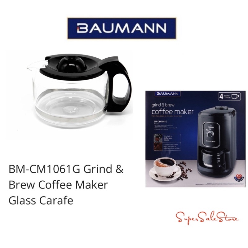 Baumann Grind & Brew Coffee Maker Glass Carafe ONLY ️BMCM1061G Lazada PH