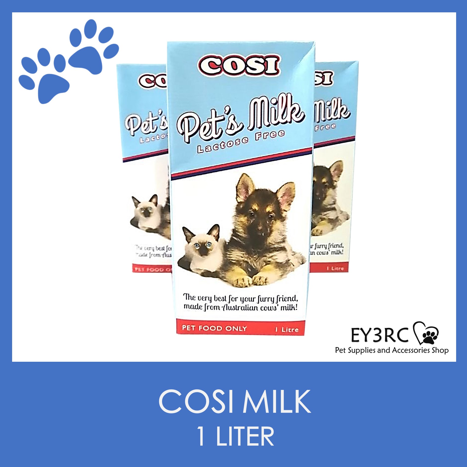 Cosi Milk (1 Liter) Cosi Pet's Milk Lactose Free For Dogs Cats All