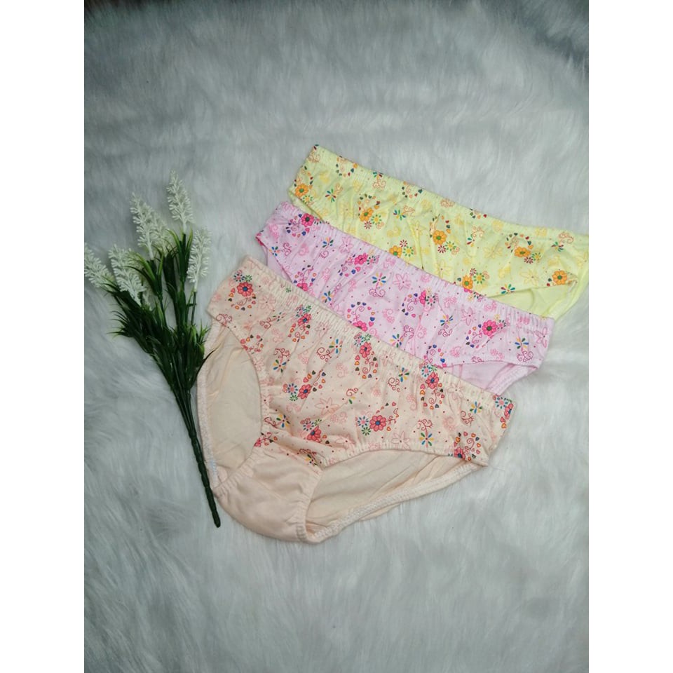 SS 6/12PCS COD Panty Plain Women's Underwear Summer Cotton Fashion