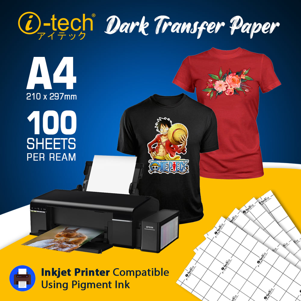 Dark Transfer Paper itech Old Version A4 Dark Designed for