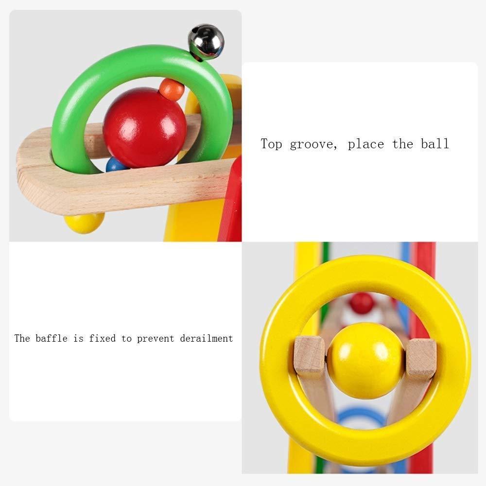 Wooden Big Sliding Game Toy with 2 Race Balls Early Educational