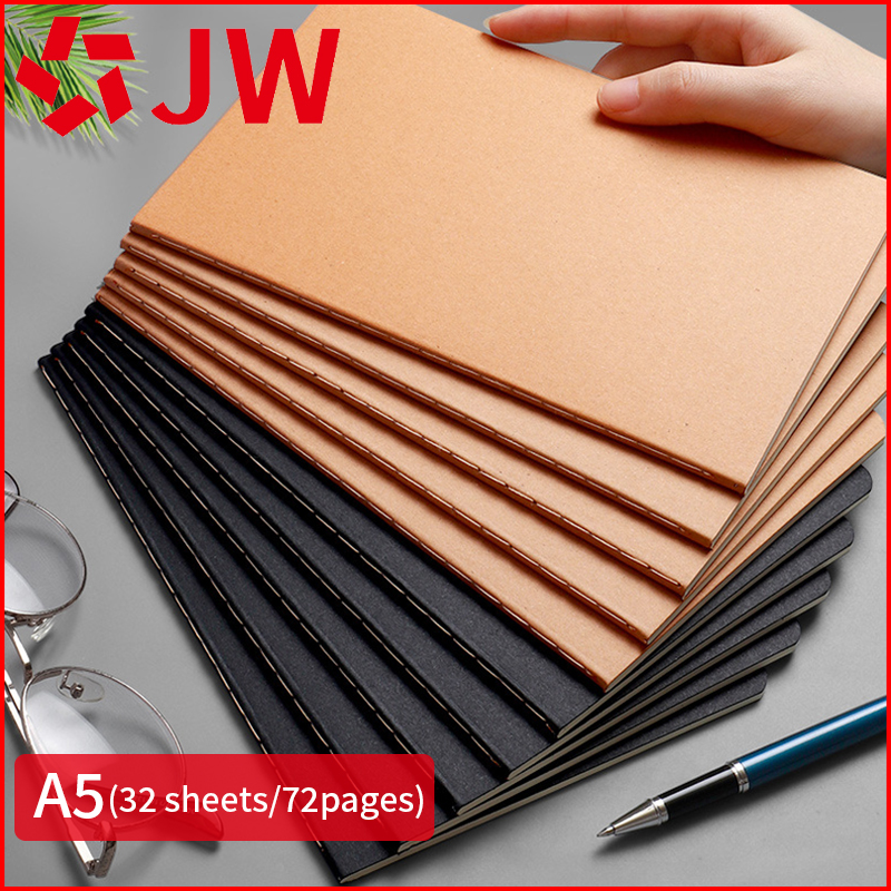 JW A5 Notebook Line Black/Khaki Notebooks 36sheets 72pages COD