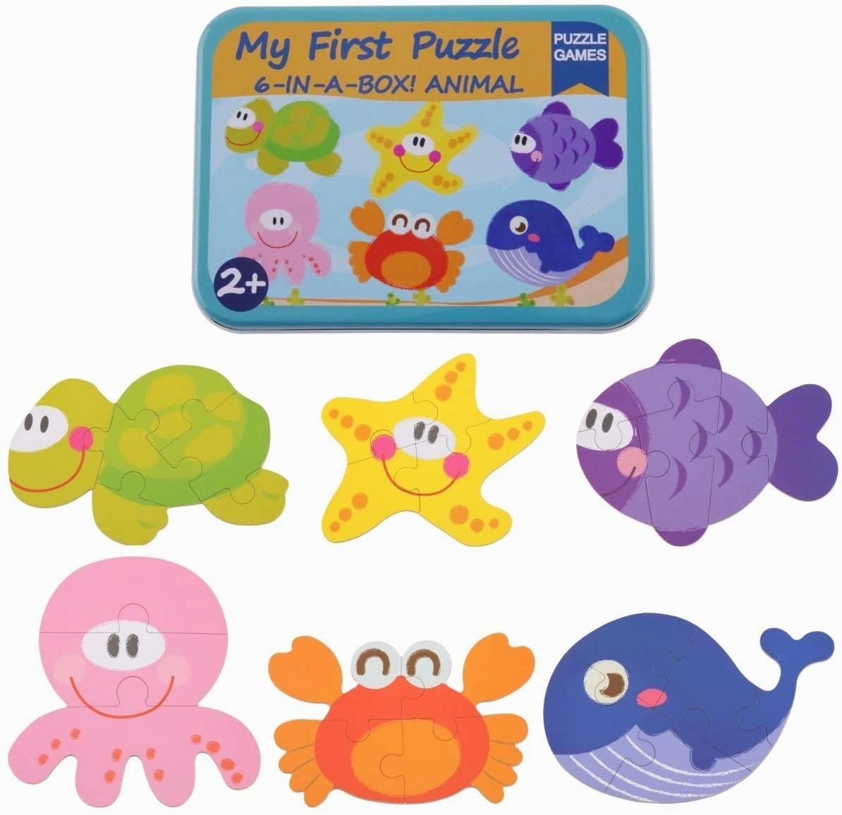 Bonjour Bebe Ph 6 In 1 Jigsaw Puzzle Wooden Game Animation Cartoon Iron Box Six In One Educational Montessori Toys For Kids Toddler Boys Girls Lazada Ph