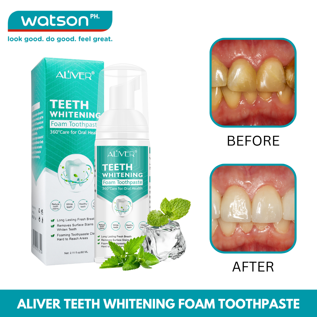 Watson ALIVER Teeth Whitening Foam Get a Brighter Smile with Aliver