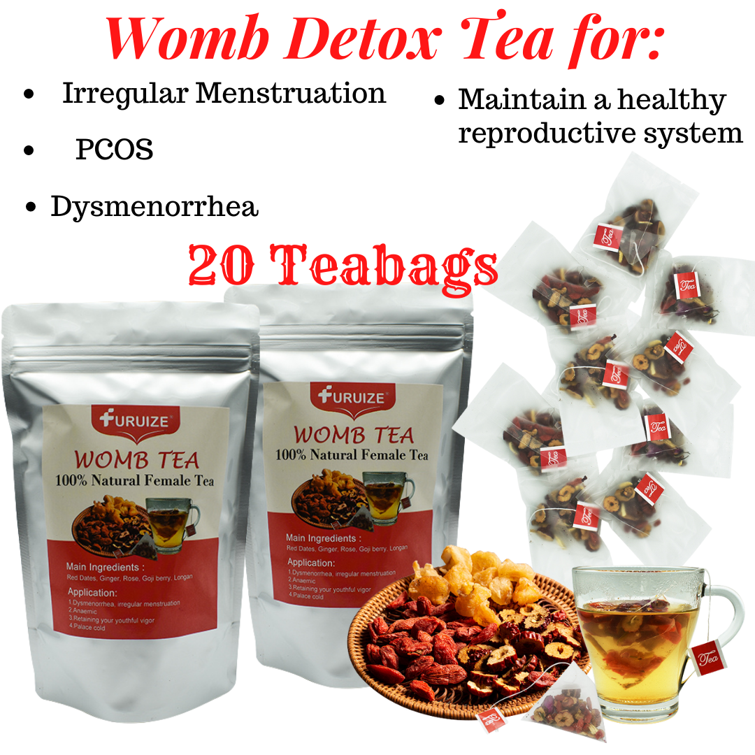 20 Teabags Womb Detox Tea Safe Menstruation Pain Relieve Portable