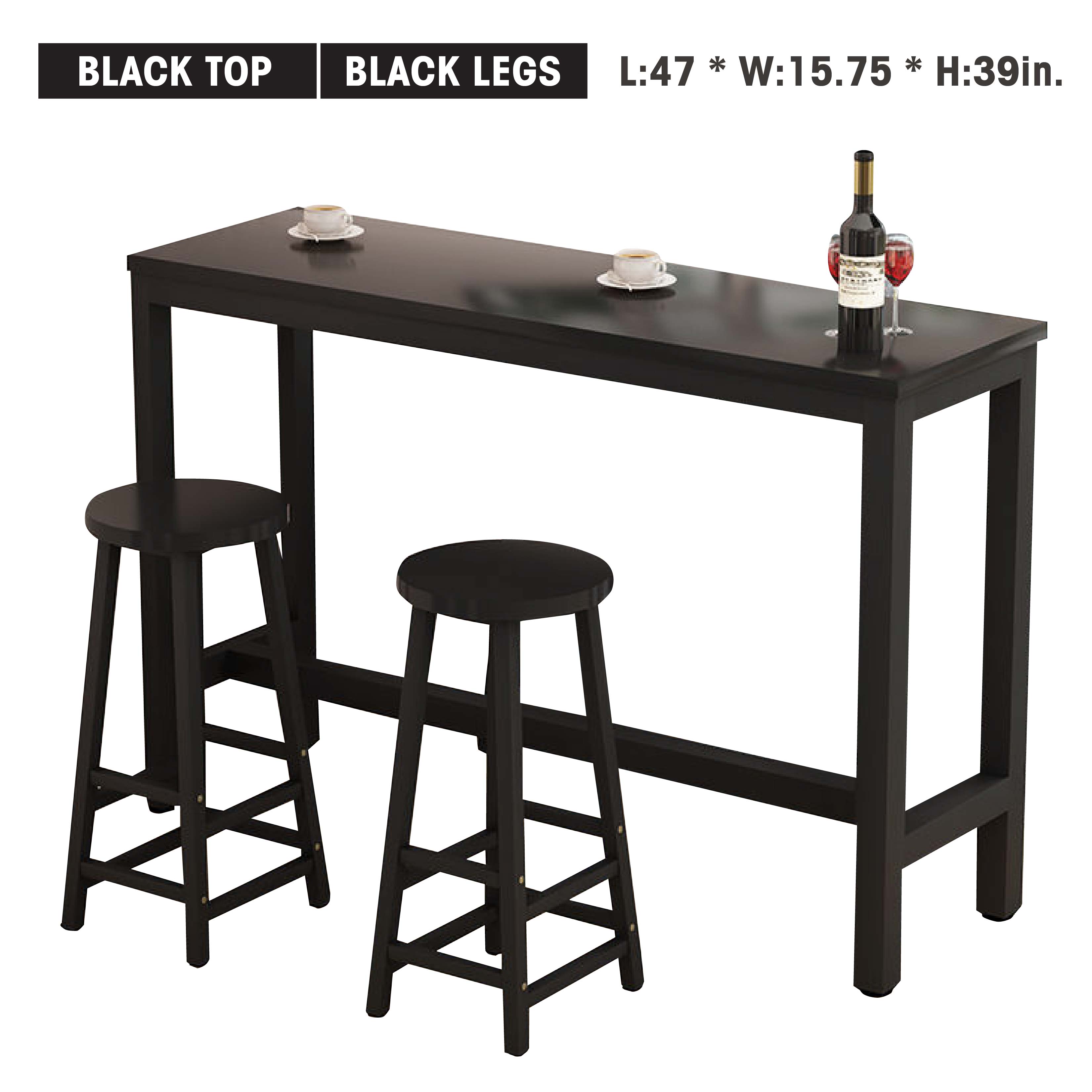 House of EQA Mini Bar Table and Chairs Set 1 pc Bar Table and 2 pcs Bar