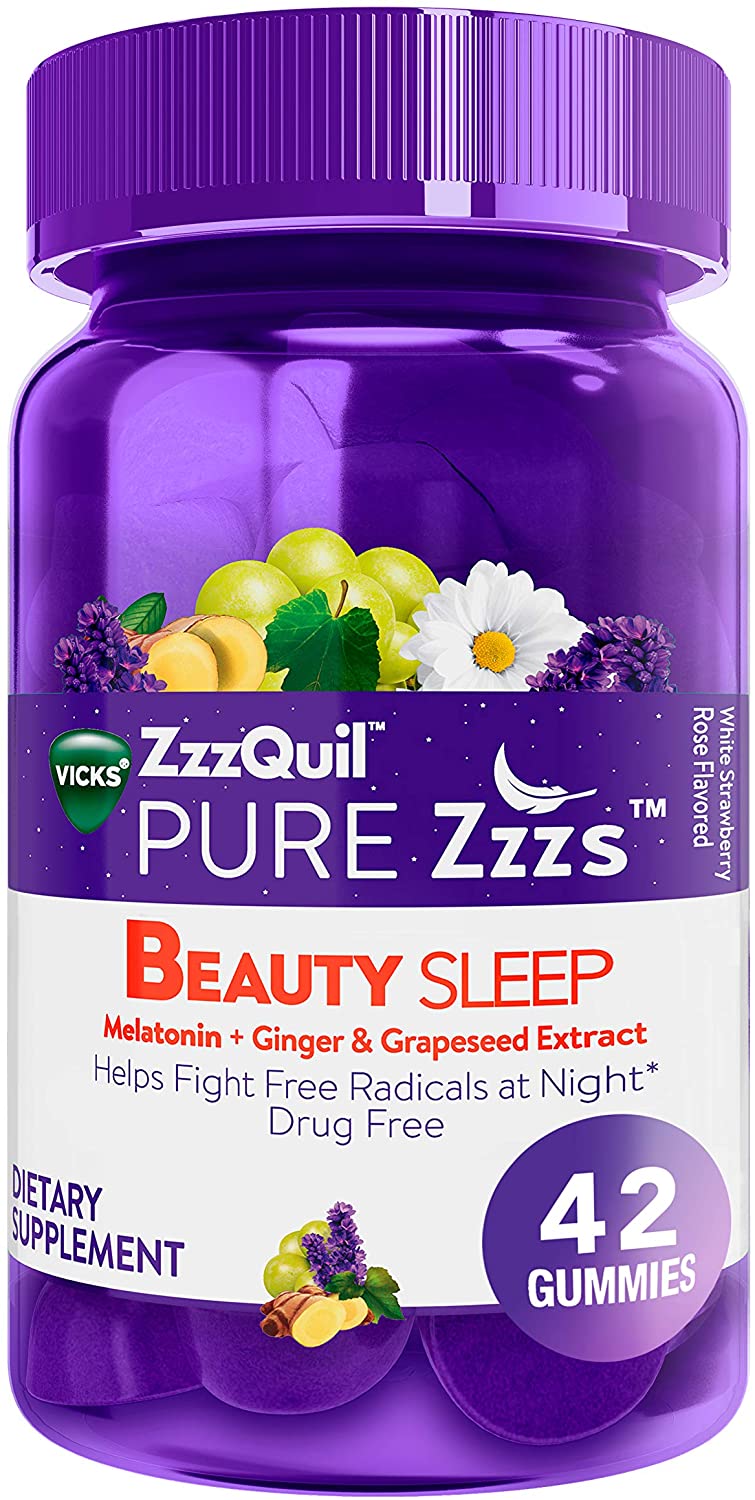 ZzzQuil Pure Zzzs Beauty Sleep Melatonin + Ginger & Grapeseed Extract