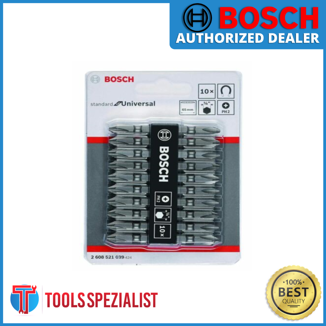 Bosch 65mm Screwdriver Bit Sandblasted 608 521 039 PACK