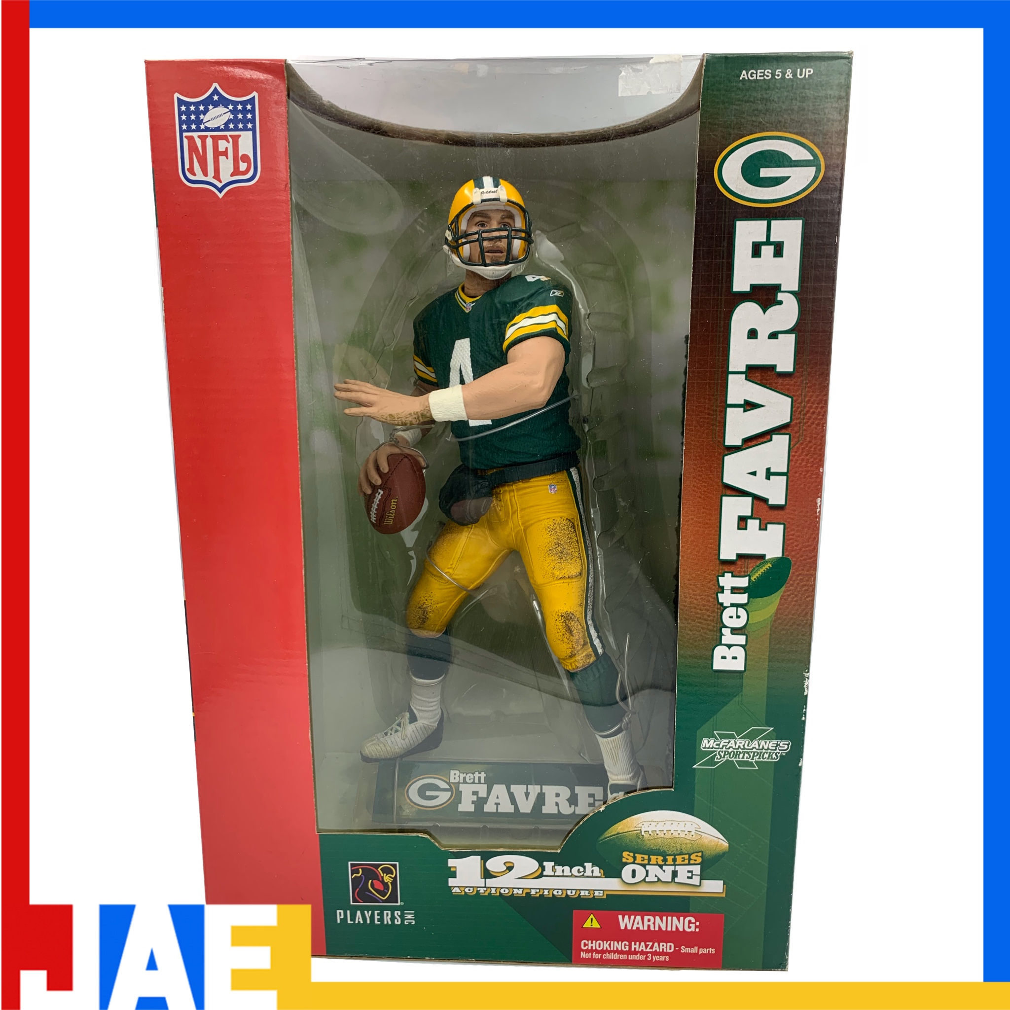 Mcfarlane NFL Football 12 inch Brett Favre Action Figure New in