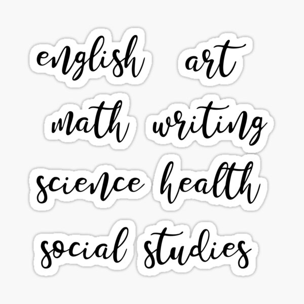 Subject Stickers For Your Notebooks Lazada Ph