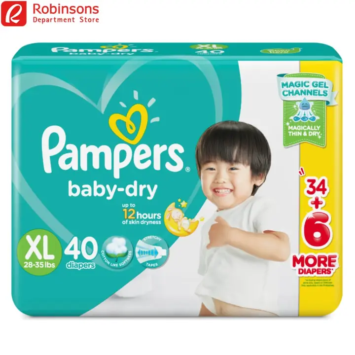 Pampers Baby Dry Taped Jumbo Pack Xl 40s Lazada Ph