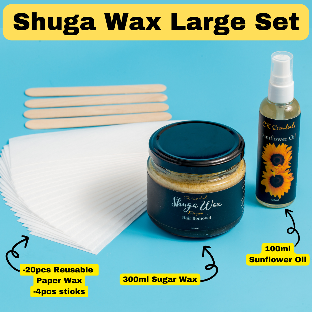 Shuga Wax Hair Removal Sugar Wax Complete Set with Sunflower Oil