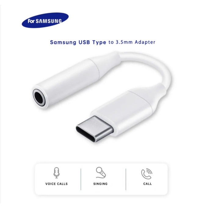 Original USBC headset jack adapter type c to 3.5mm audio cable for